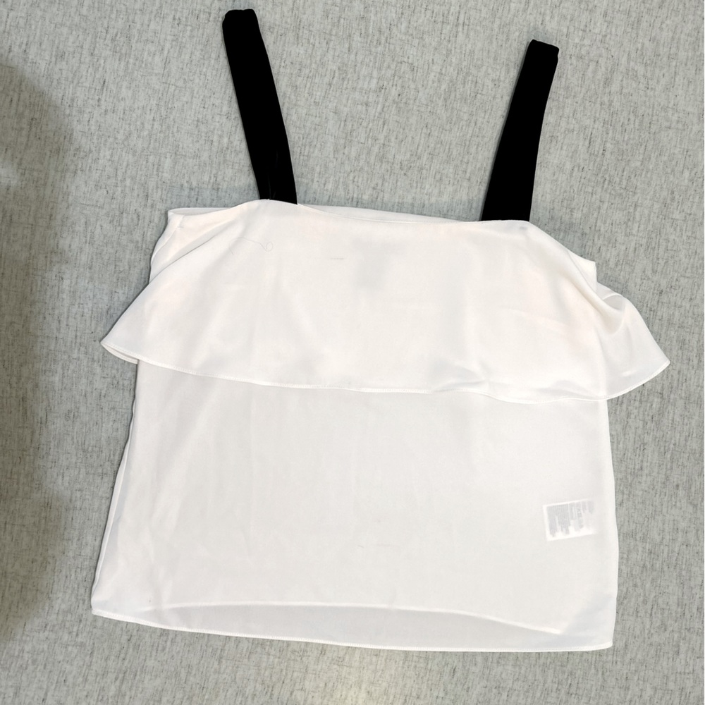 Nice sleeveless women’s shirt white black straps
